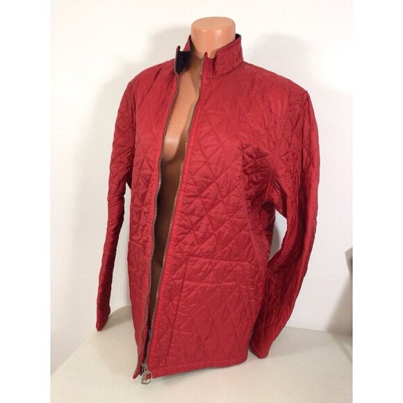 Barbour Lakeside Quilt Jacket Red Large Lightweight Quilted Coat - Picture 5 of 10